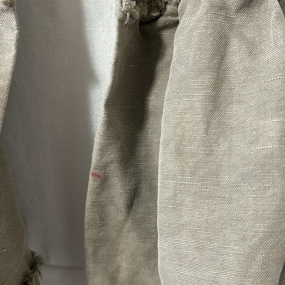 AMO DENIM FLOUNCE JACKET GREYISH GREEN Open Front Frayed Hem Revolve Sz S - Picture 12 of 14